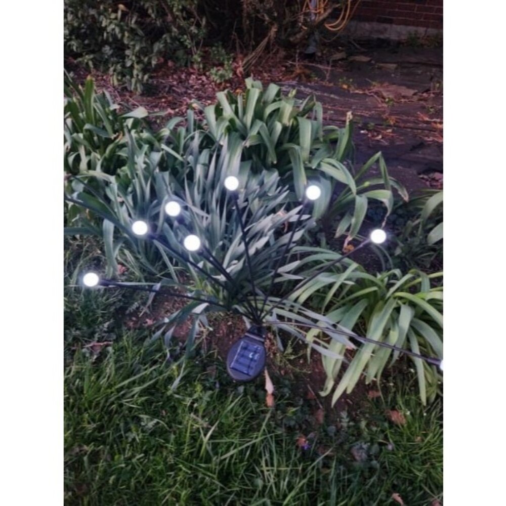 2024 Solar Garden Lights, 4 Pack Solar Firefly Lights, Solar Outdoor Lights